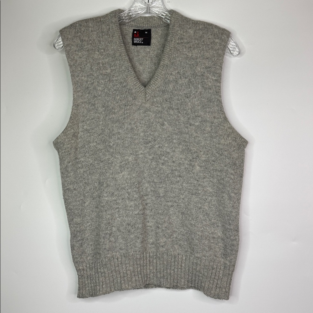 Robert Bruce Gray Sweater Vest Size Medium